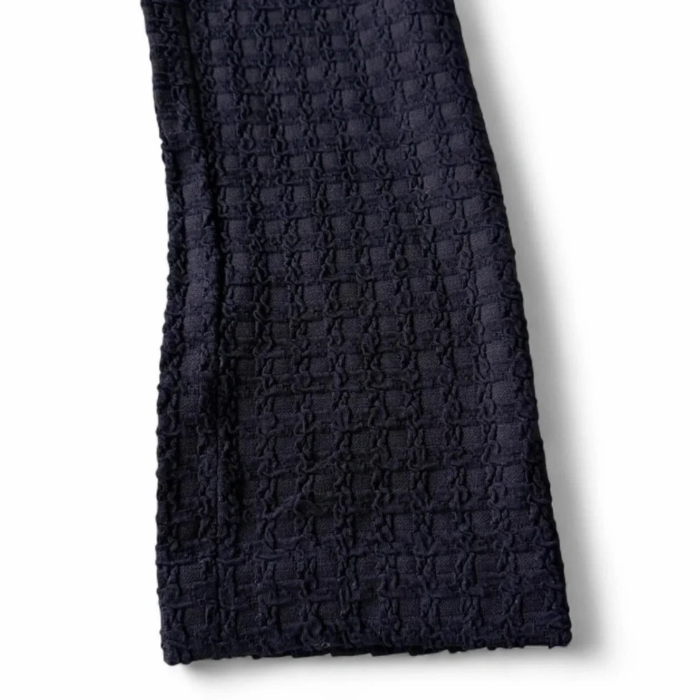 Tory Burch Kayden Basketweave Navy Pants (Small)